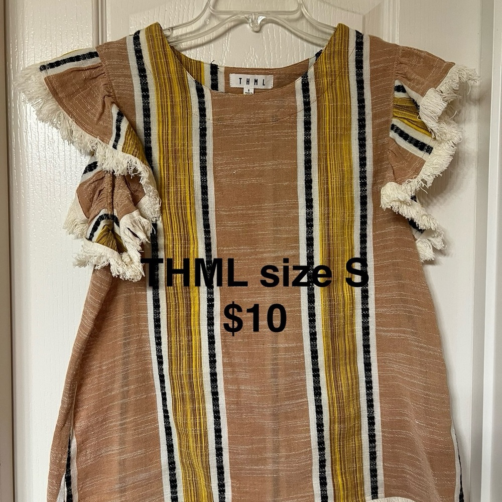 THML Multicolor Ruffle Sleeve Blouse